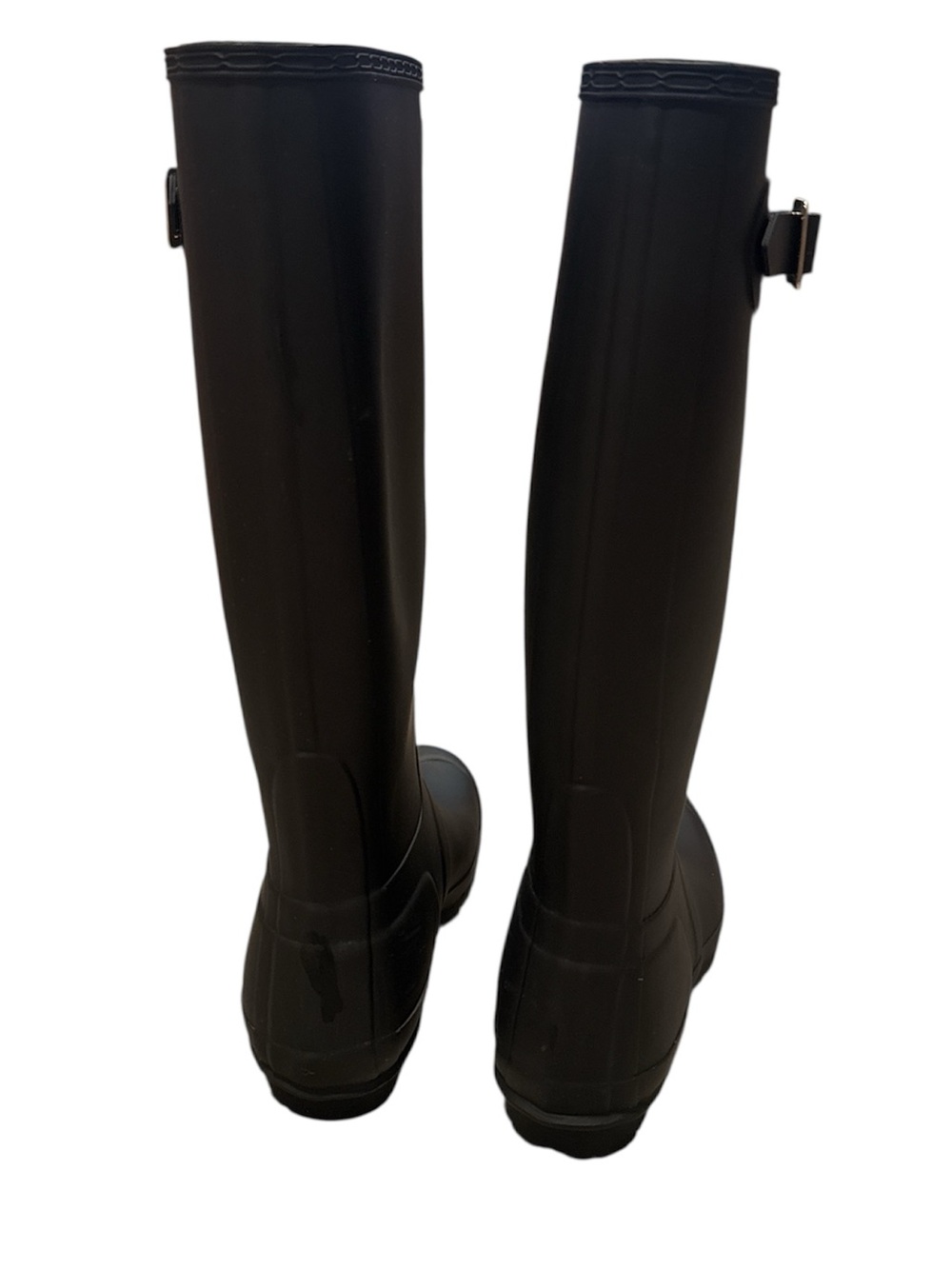 Black tall hunter rain boots - size 7 - Picture 4 of 7